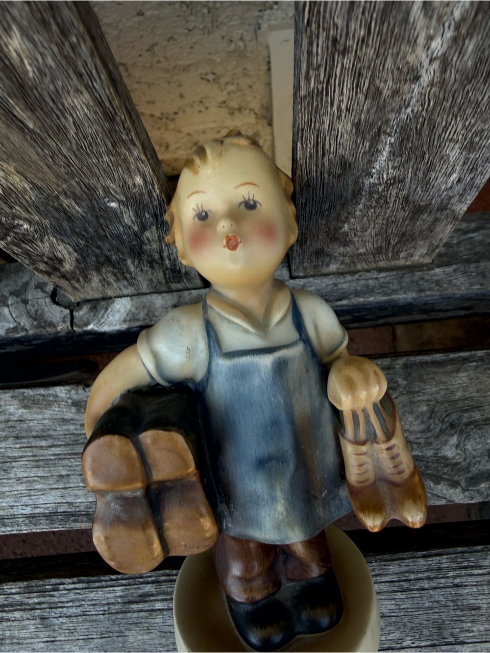 Goebel Hummel Vintage "Boots" Boy 143  Figurine W Germany Collectible Rare Decor